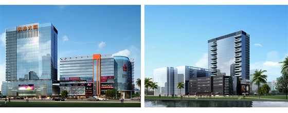 橫明豎隱玻璃幕墻項目設計效果圖